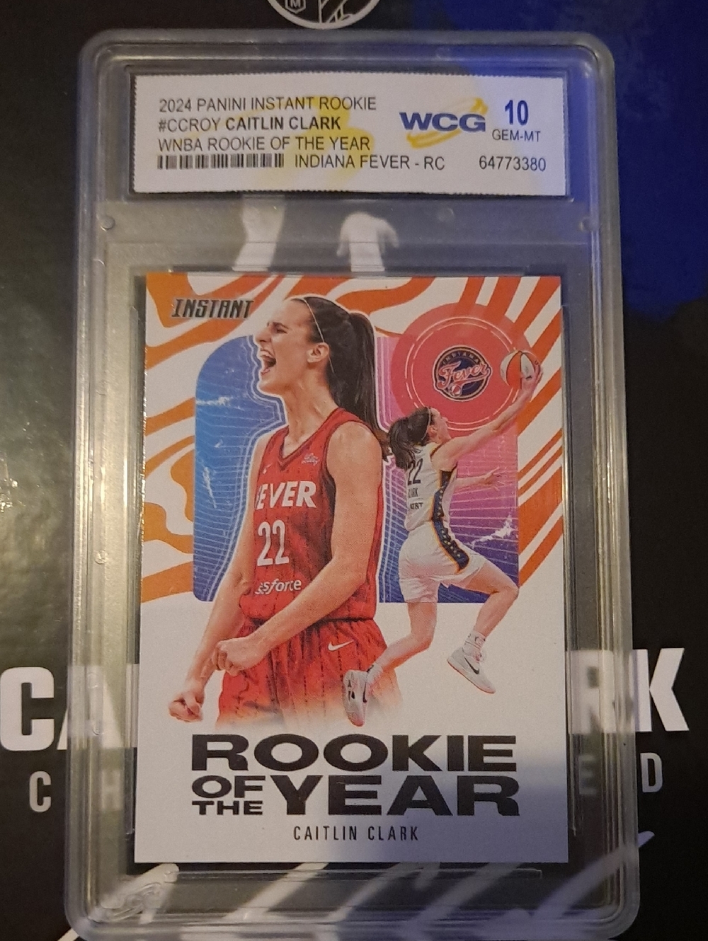 Catilyn Clark2024 GEM Mint 10 WCG WNBA Rookie Of The Year Card Limited Card